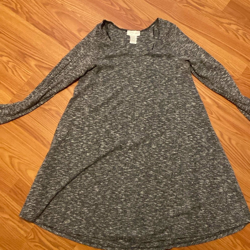 Long Sleeve Gray Dress